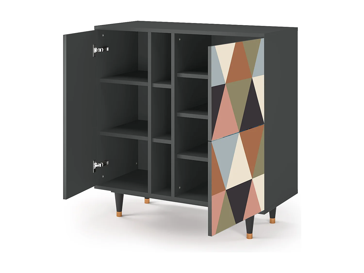 Kredens - 94х96х41 cm - BS5 - Royal Triangles, Antracyt