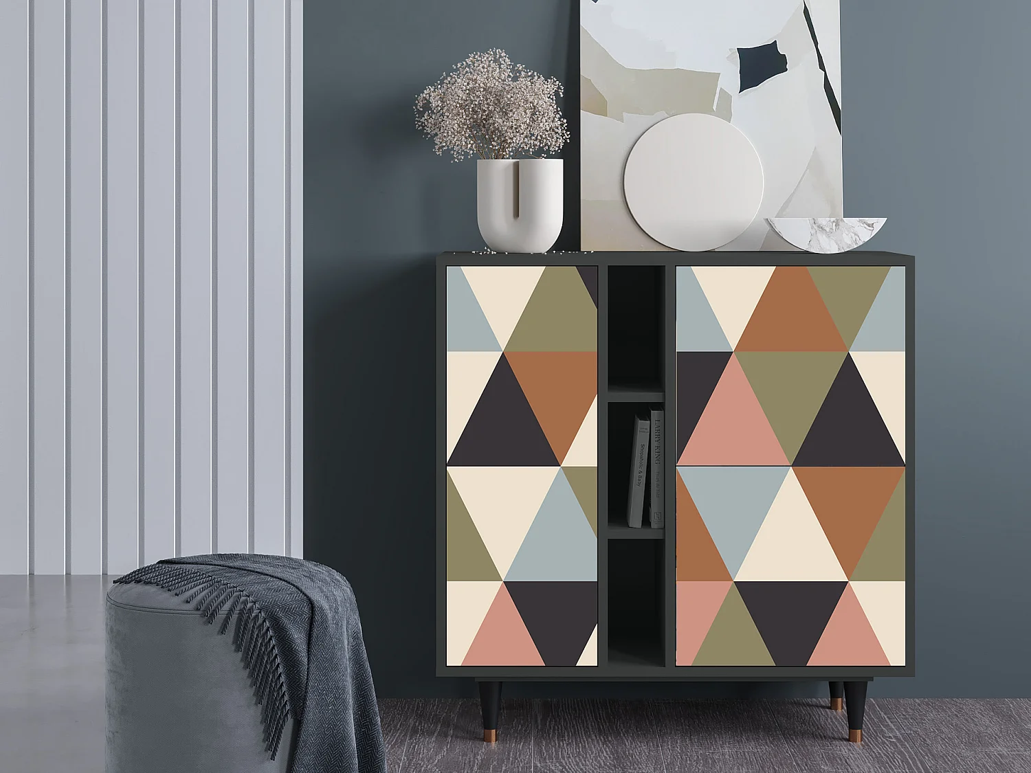 Buffet - 94х96х41 cm - BS5 - Royal Triangles, Anthracite