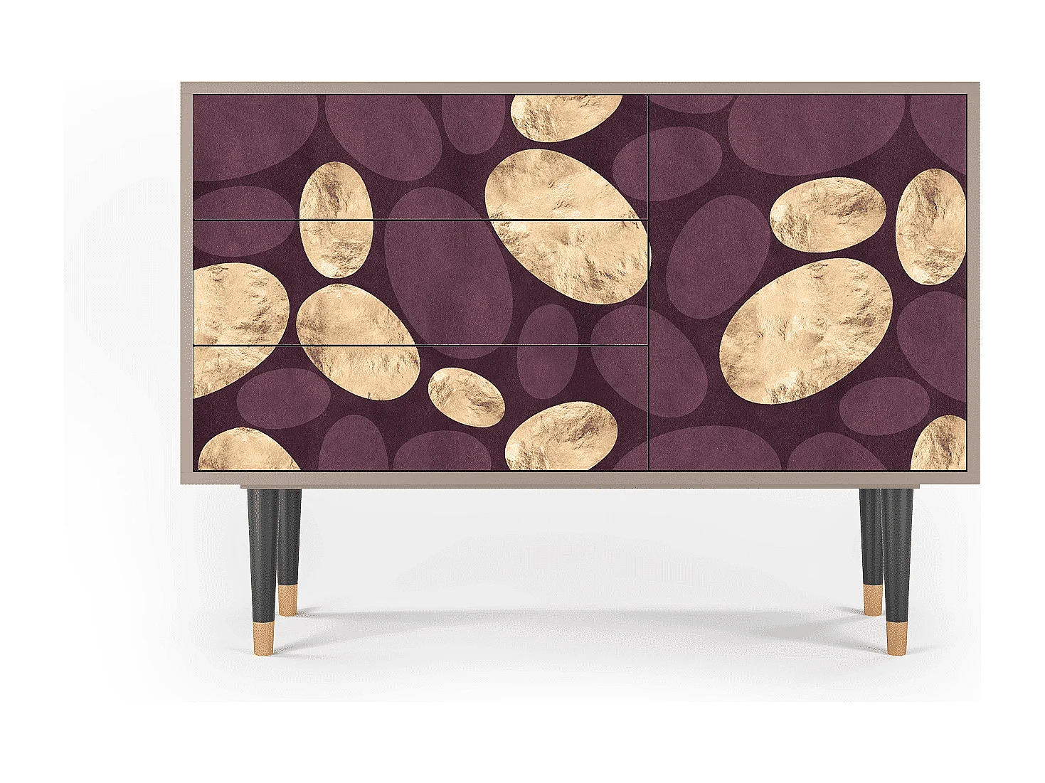 Kredens - 115х84х41 cm - S3 - Fine Wine, Piaskowy