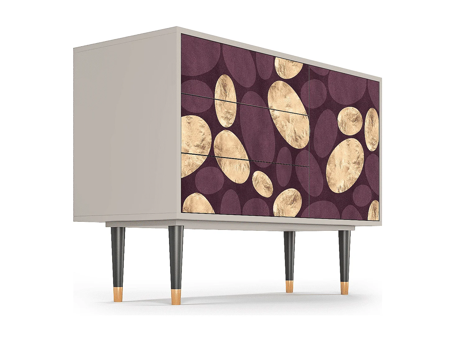 Kredens - 115х84х41 cm - S3 - Fine Wine, Piaskowy