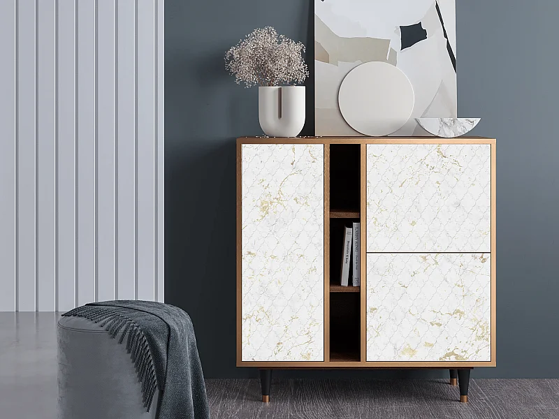 Dressoir - 94х96х41 cm - BS5 - Sweet Cotton, Walnoot