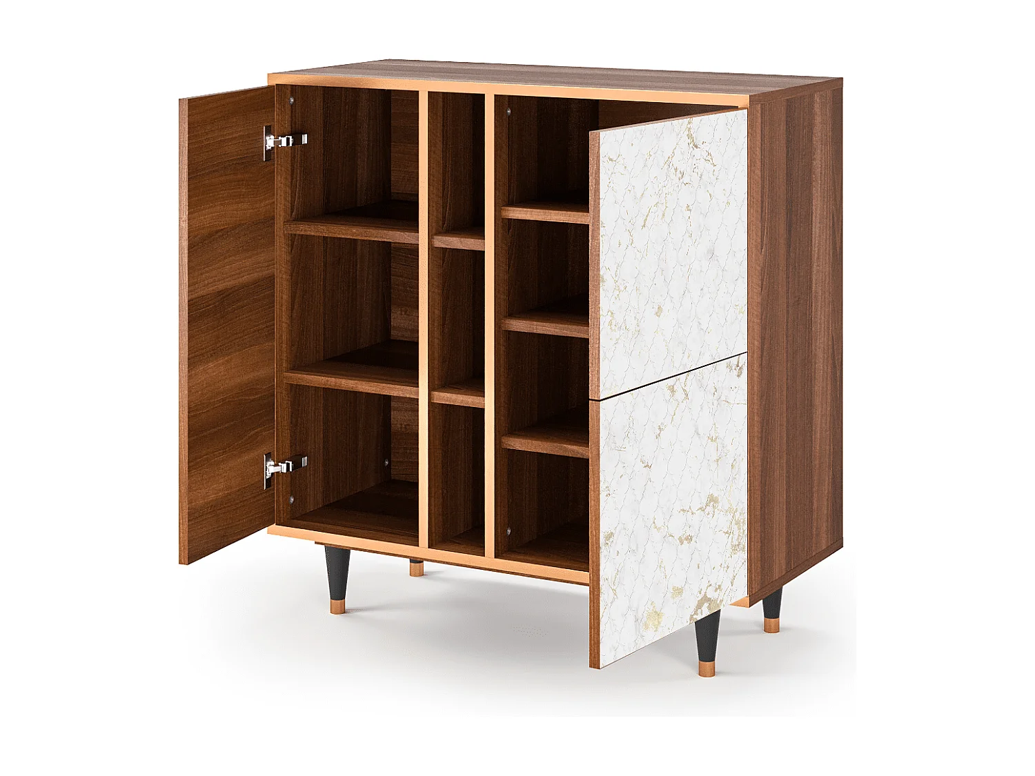 Kredens - 94х96х41 cm - BS5 - Sweet Cotton, Orzech