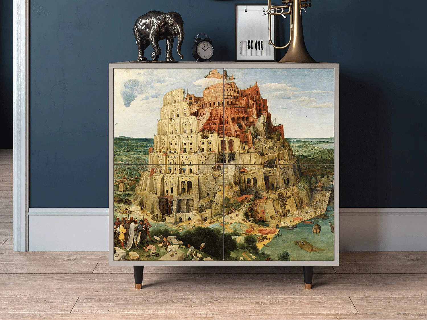 Kredens - 94x96x48 cm - BS3 - Elder The Tower, Piaskowy