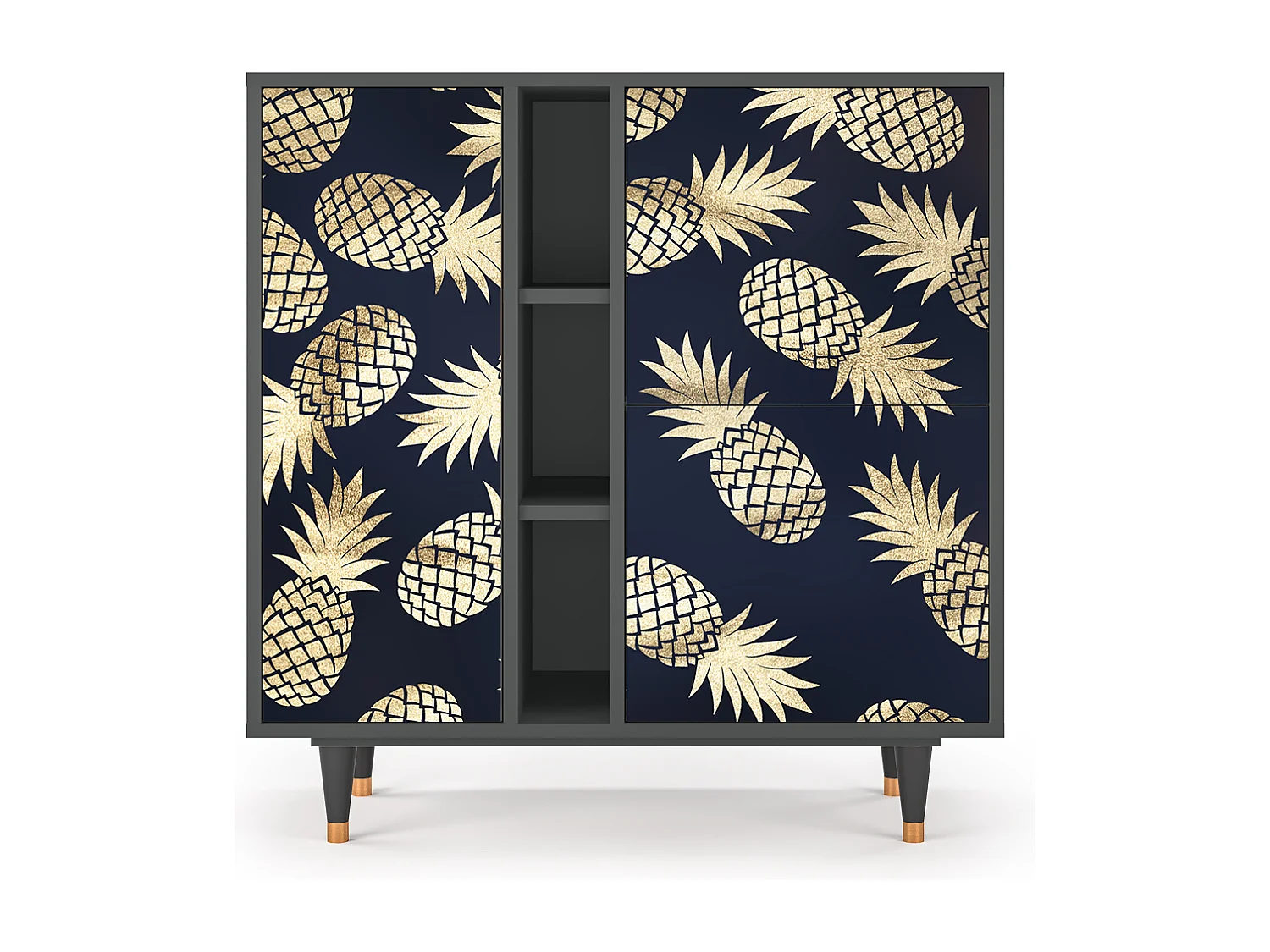 Kredens - 94х96х41 cm - BS5 - Sunny Pineaple, Antracyt