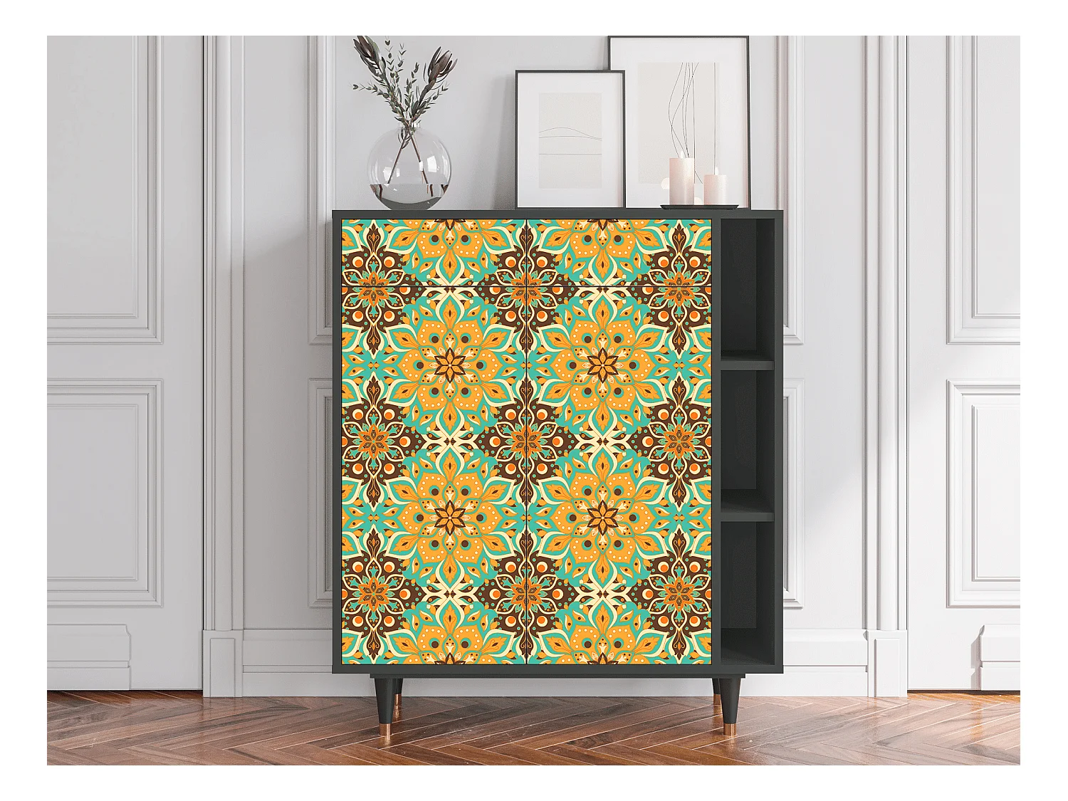 Dressoir - 96х110х41 cm - BS6 - Indian Spices, Antraciet