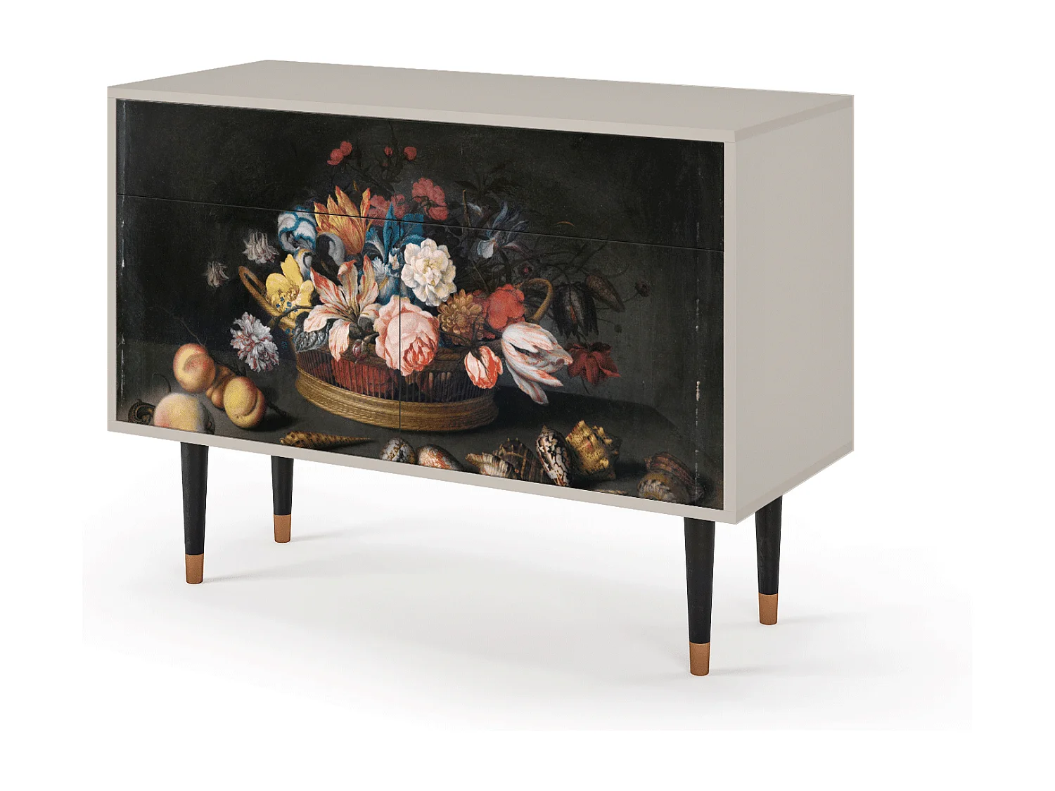 Sideboard - 115x85x48 cm - BS4 - Still Life with Flowers, Sand