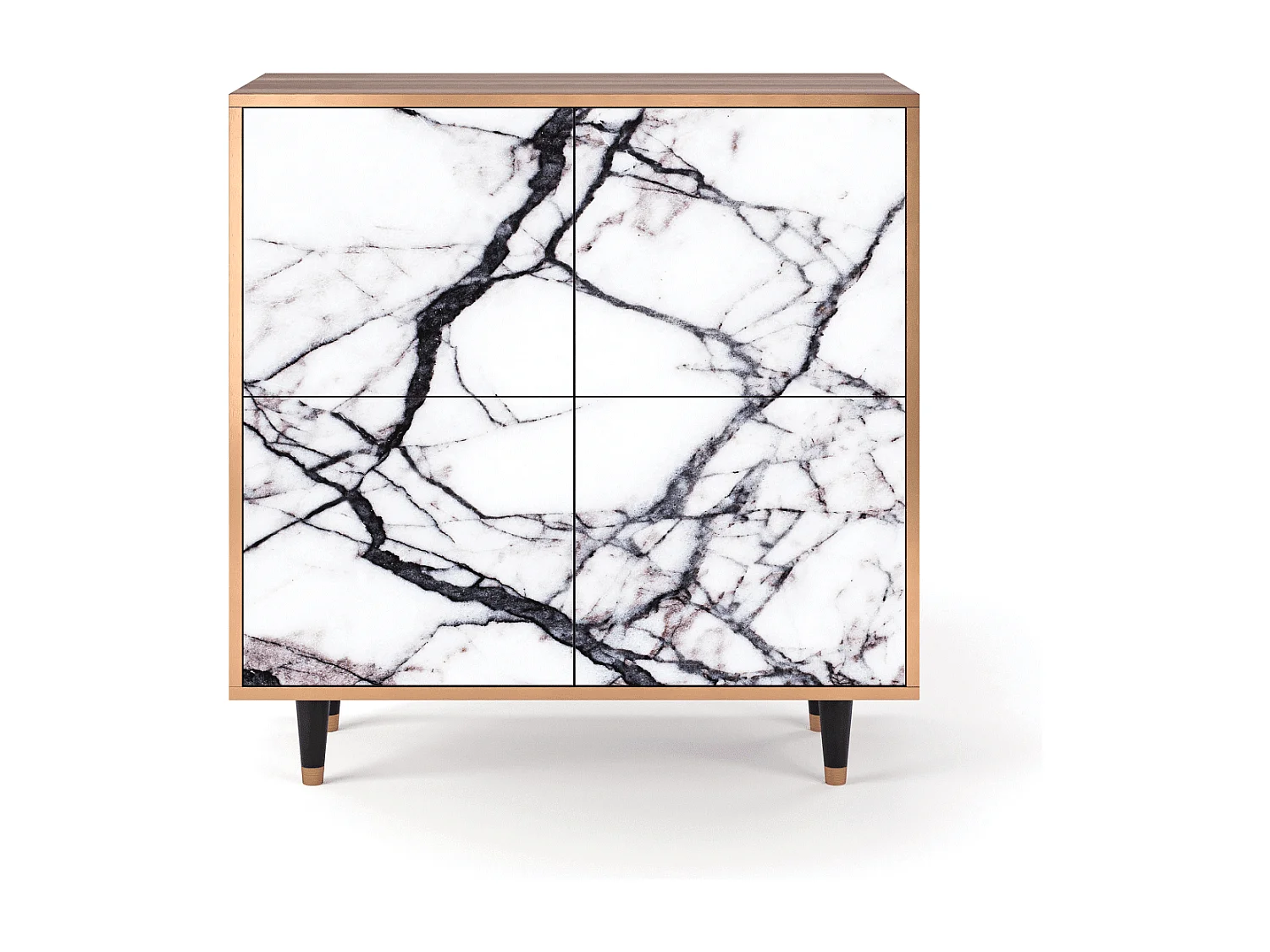Buffet - 94x96x48 cm - BS3 - Raven Marble, Noyer