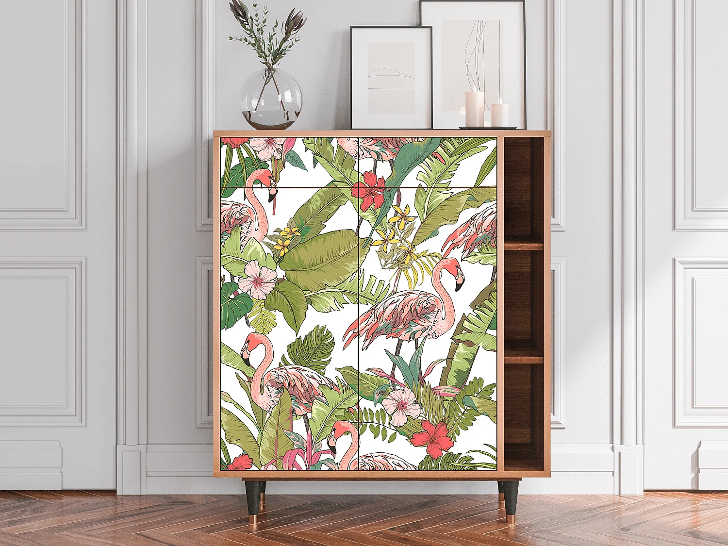 Buffet - 96х110х41 cm - BS6 - Sweet Flamingo, Noyer