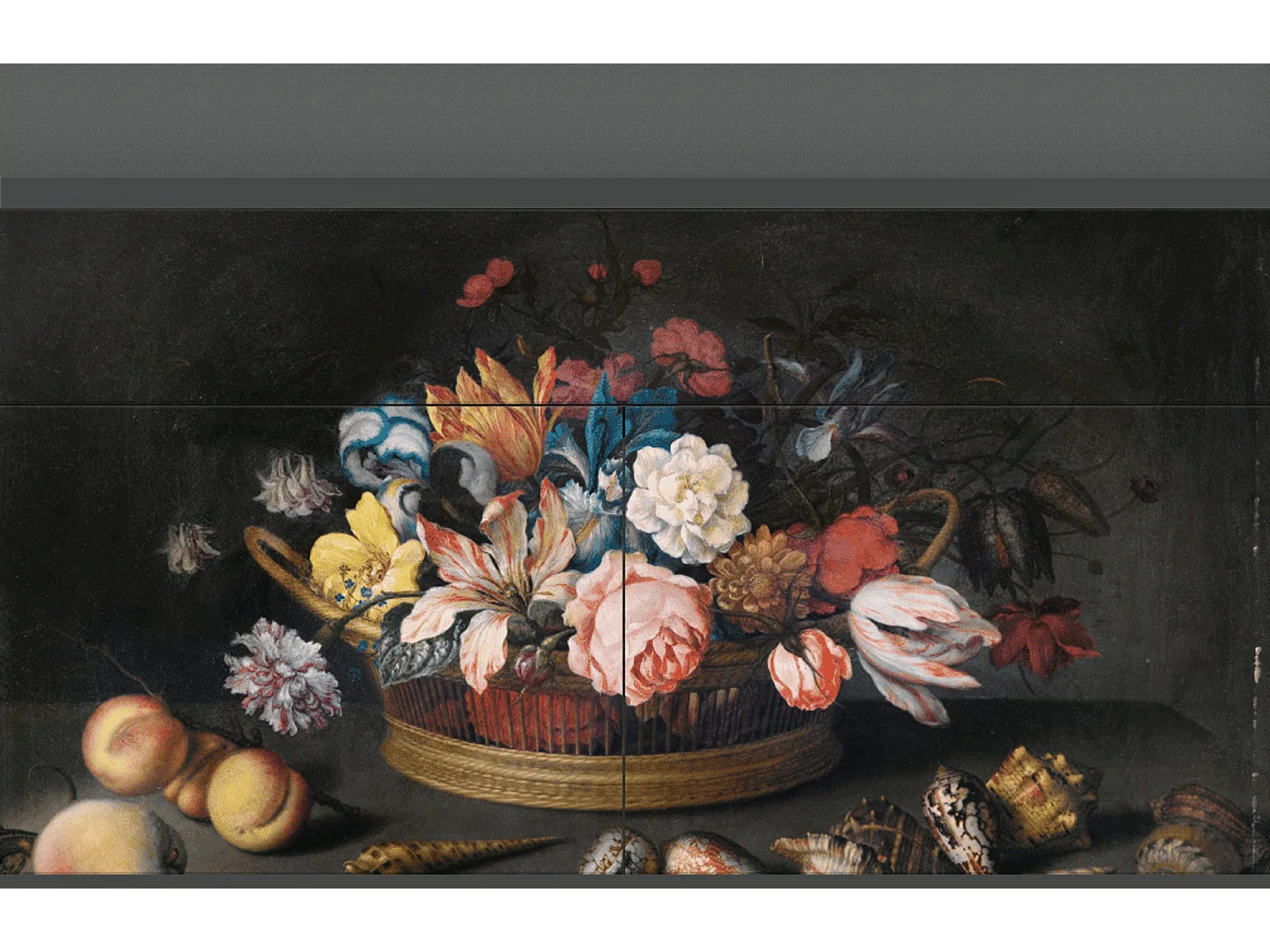 Buffet - 115x85x48 cm - BS4 - Still Life with Flowers, Anthracite