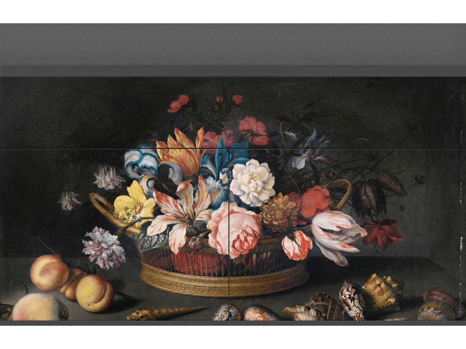 Buffet - 115x85x48 cm - BS4 - Still Life with Flowers, Anthracite