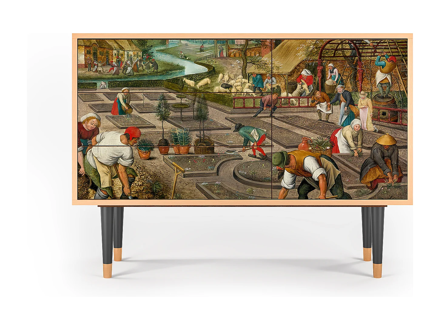 Kredens - 115х84х41 cm - S3 - The Younger - Spring, Orzech