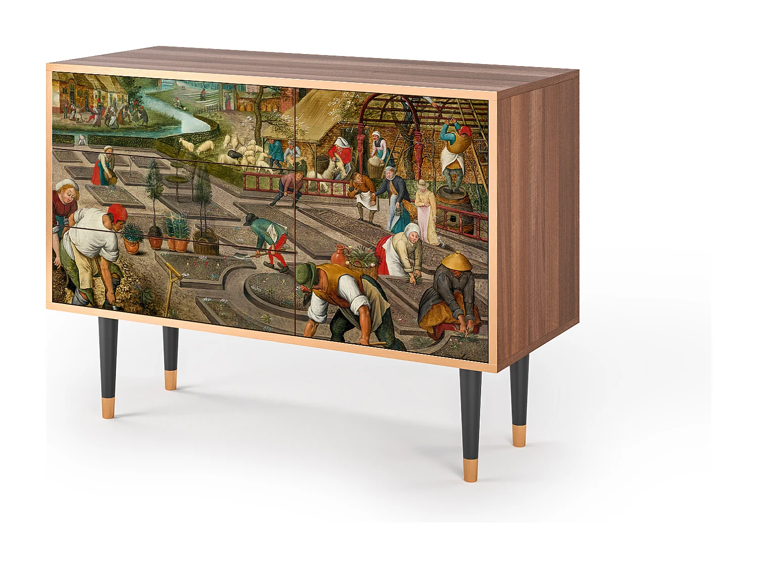 Kredens - 115х84х41 cm - S3 - The Younger - Spring, Orzech