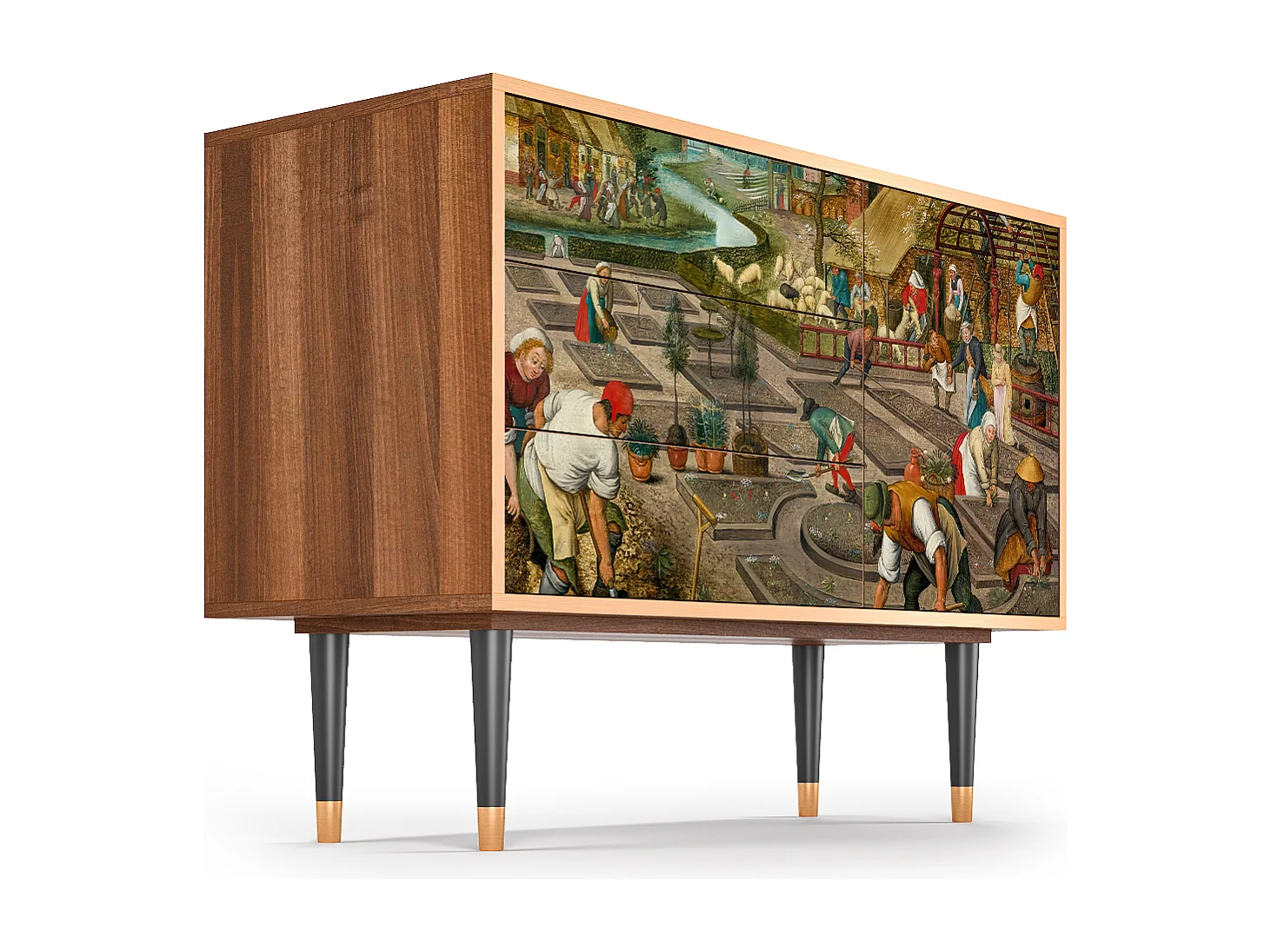 Kredens - 115х84х41 cm - S3 - The Younger - Spring, Orzech