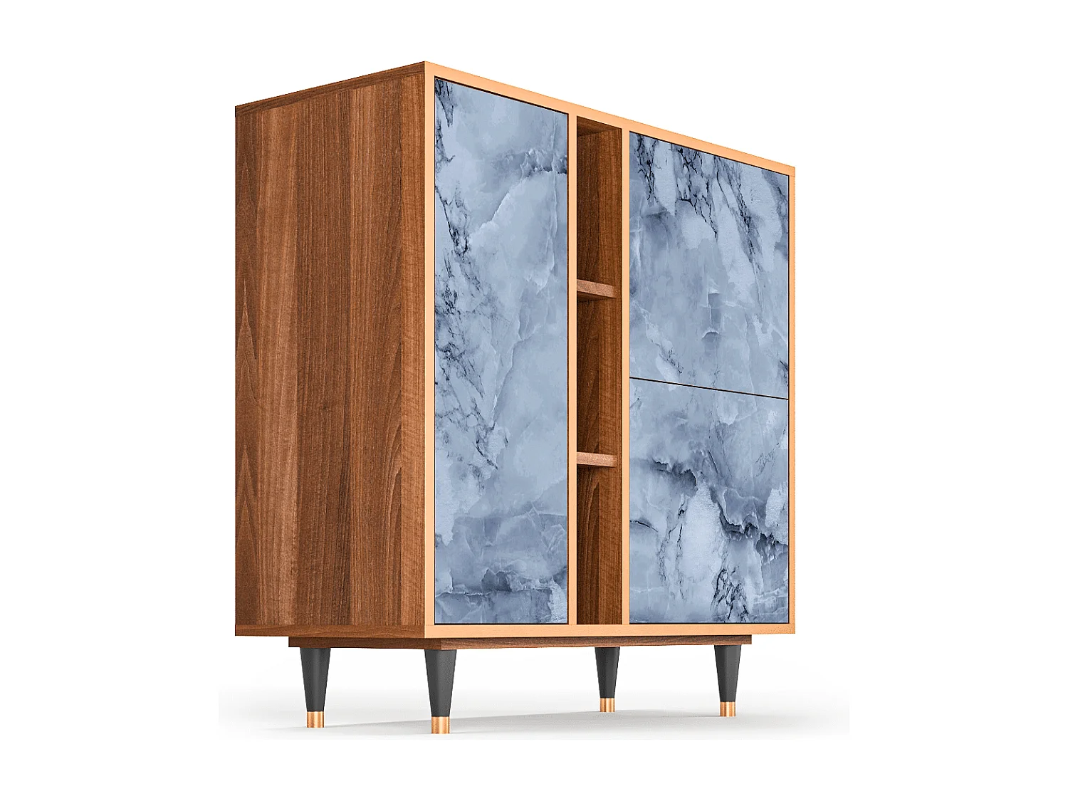 Credenza - 94х96х41 cm - BS5 - Feather Ice, Noce