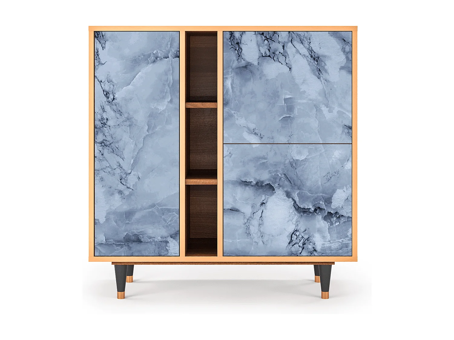 Kredens - 94х96х41 cm - BS5 - Feather Ice, Orzech