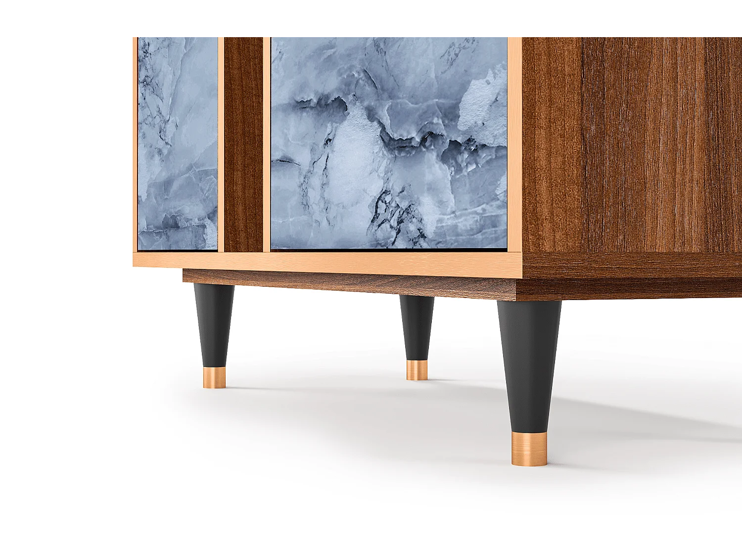 Kredens - 94х96х41 cm - BS5 - Feather Ice, Orzech