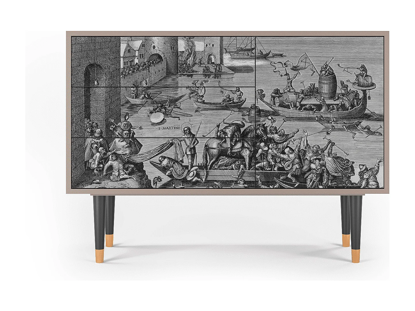 Aparador - 115х84х41 cm - S3 - Saint Martin, Latte