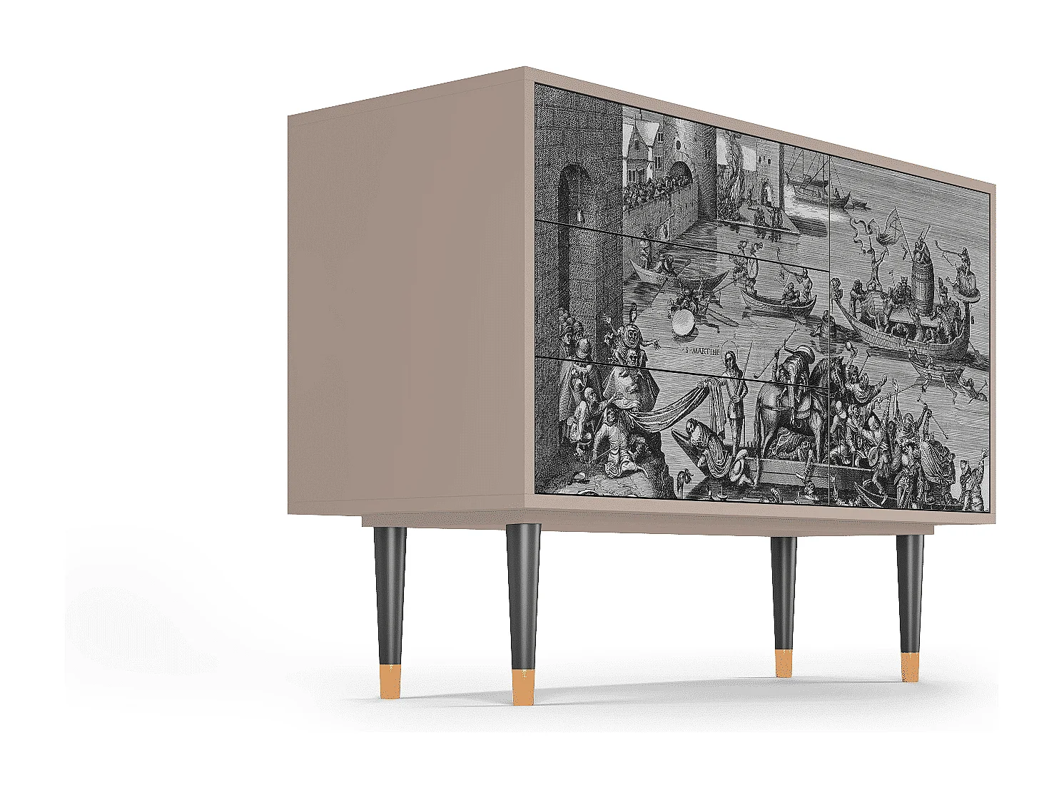 Aparador - 115х84х41 cm - S3 - Saint Martin, Latte