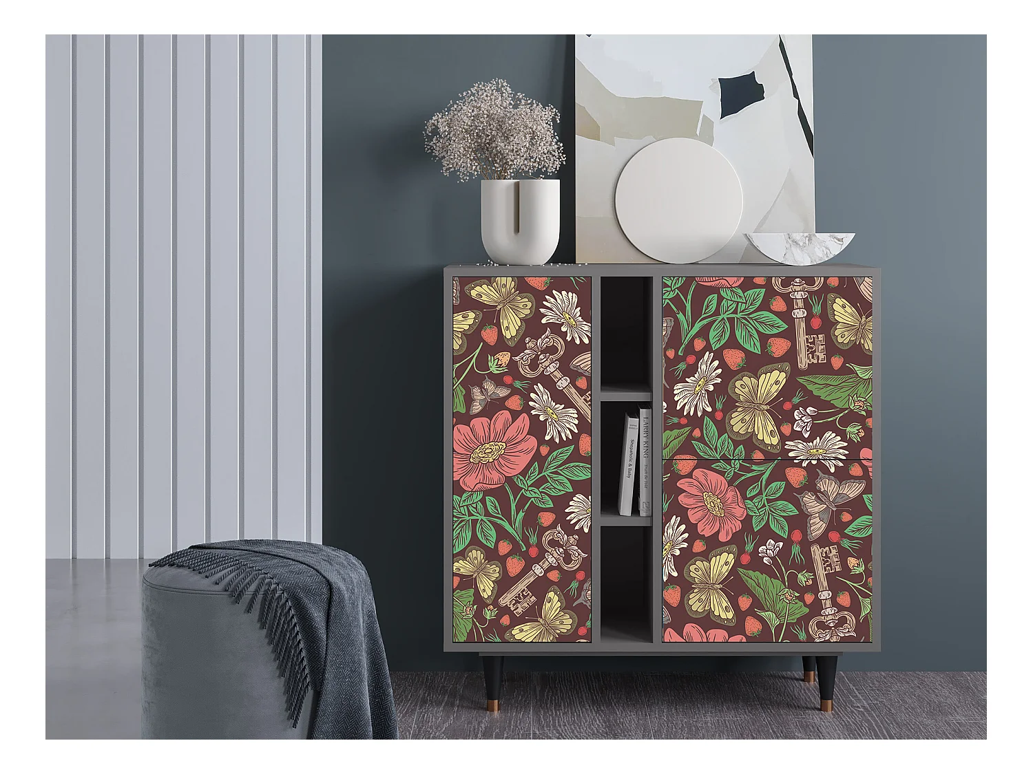 Buffet - 94х96х41 cm - BS5 - Alice in Wonderland, Gris