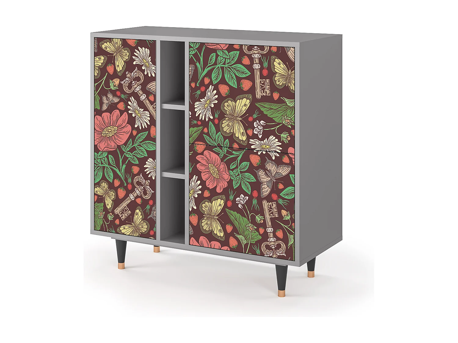 Sideboard - 94х96х41 cm - BS5 - Alice in Wonderland, Grau