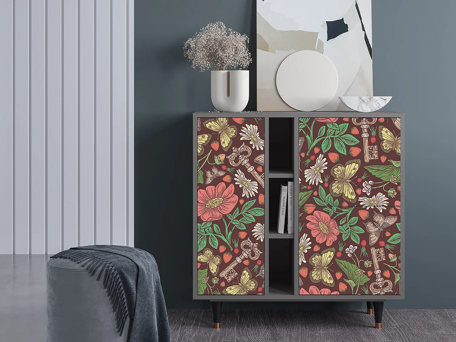 Buffet - 94х96х41 cm - BS5 - Alice in Wonderland, Gris