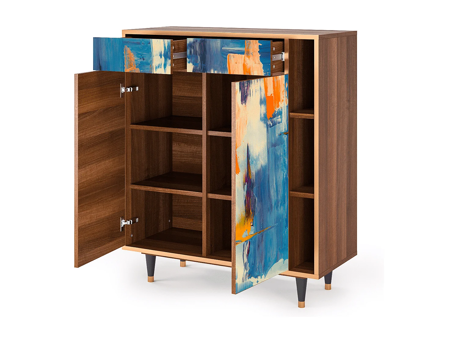 Credenza - 96х110х41 cm - BS6 - Abstract Expressionism, Noce