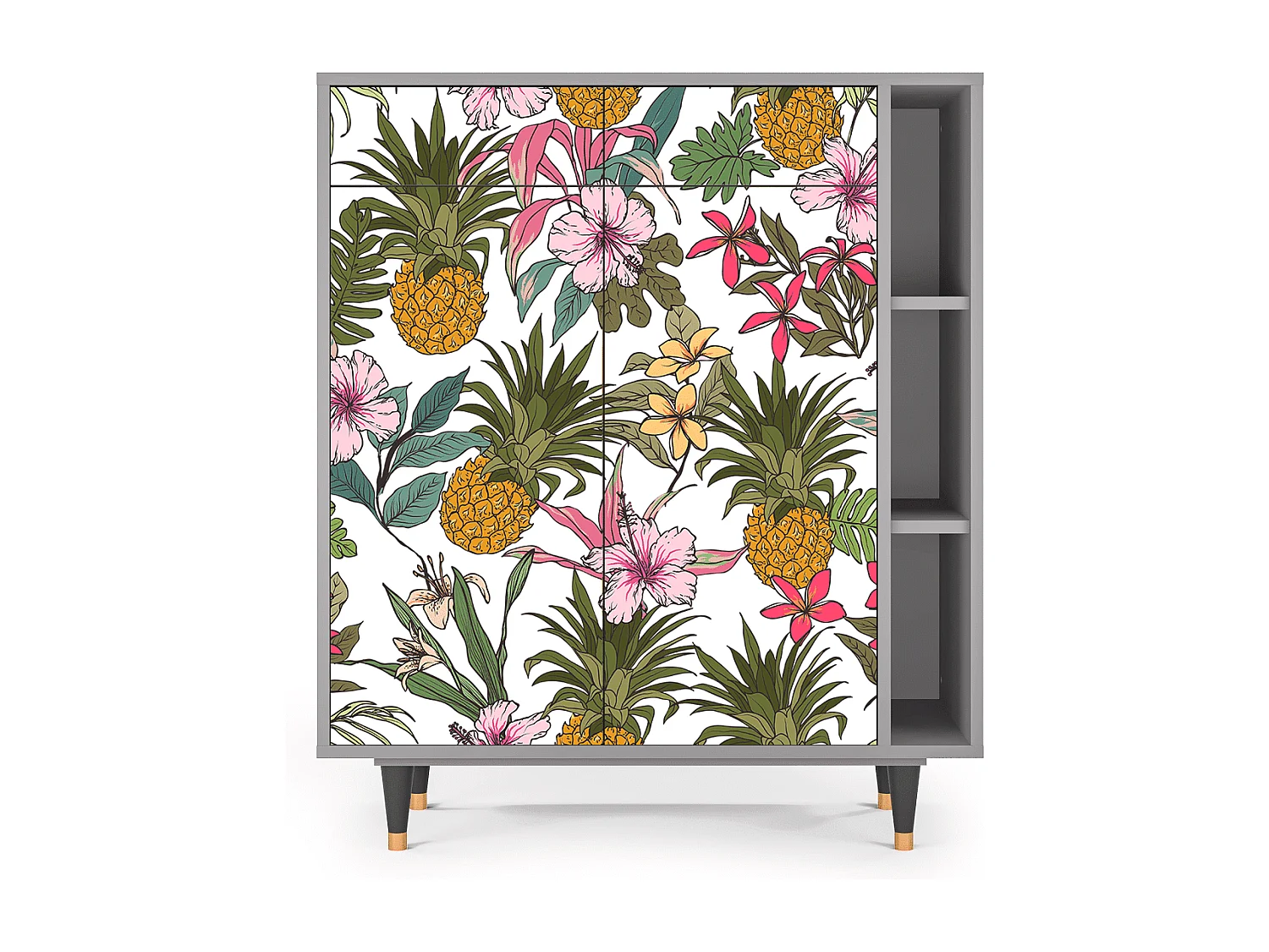 Kredens - 96х110х41 cm - BS6 - Estival Fruit, Szary