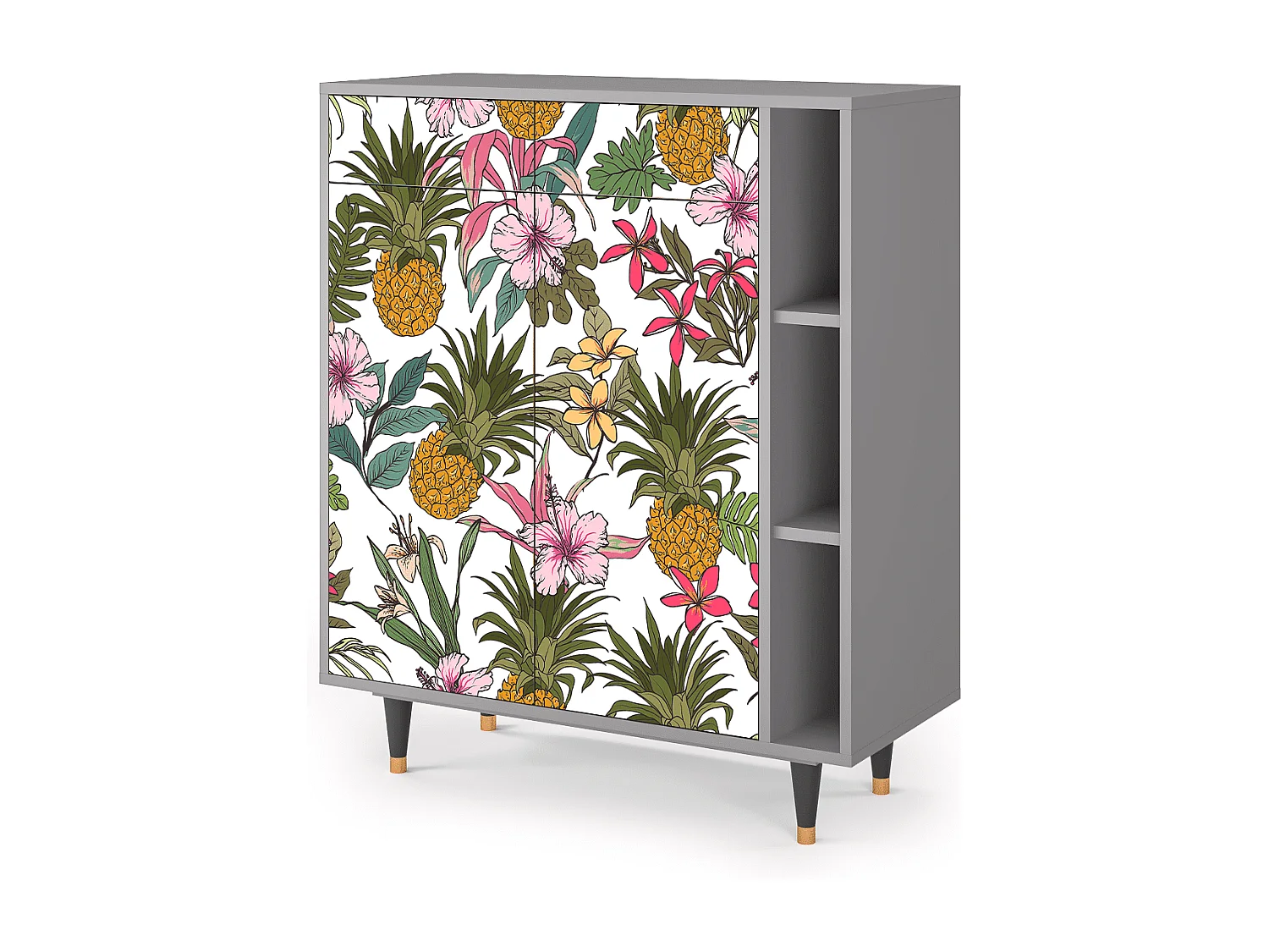 Kredens - 96х110х41 cm - BS6 - Estival Fruit, Szary