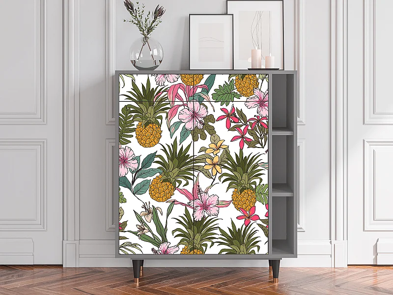 Kredens - 96х110х41 cm - BS6 - Estival Fruit, Szary