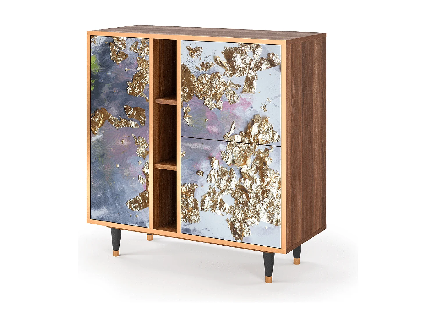 Kredens - 94х96х41 cm - BS5 - Planet Earth, Orzech