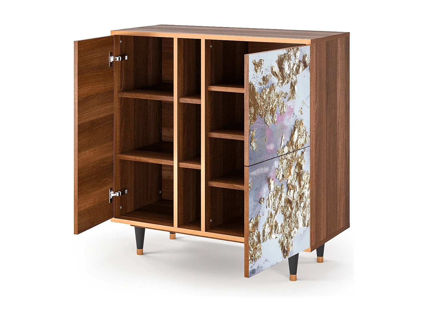 Kredens - 94х96х41 cm - BS5 - Planet Earth, Orzech