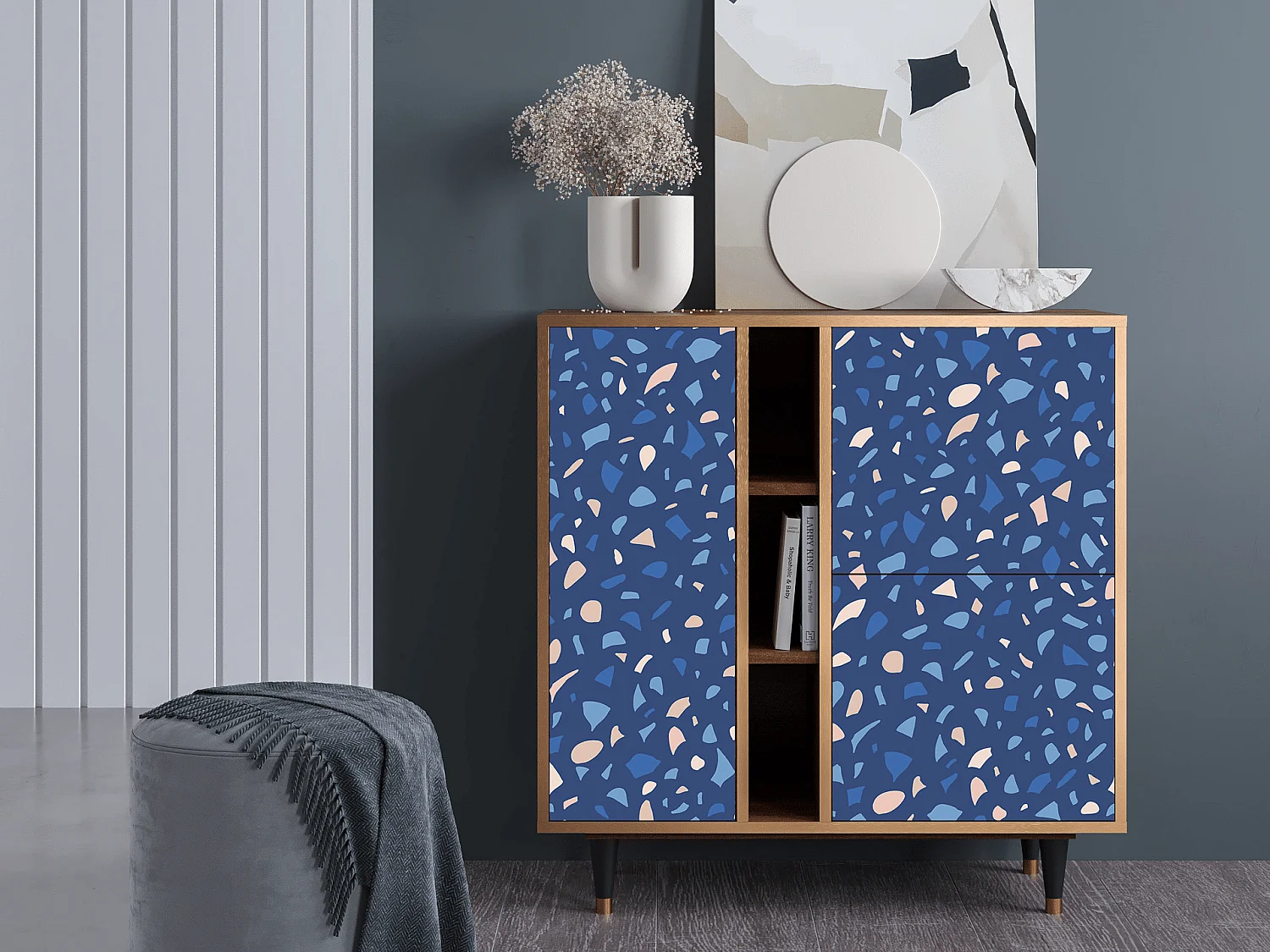 Kredens - 94х96х41 cm - BS5 - Soap Whirpool, Orzech