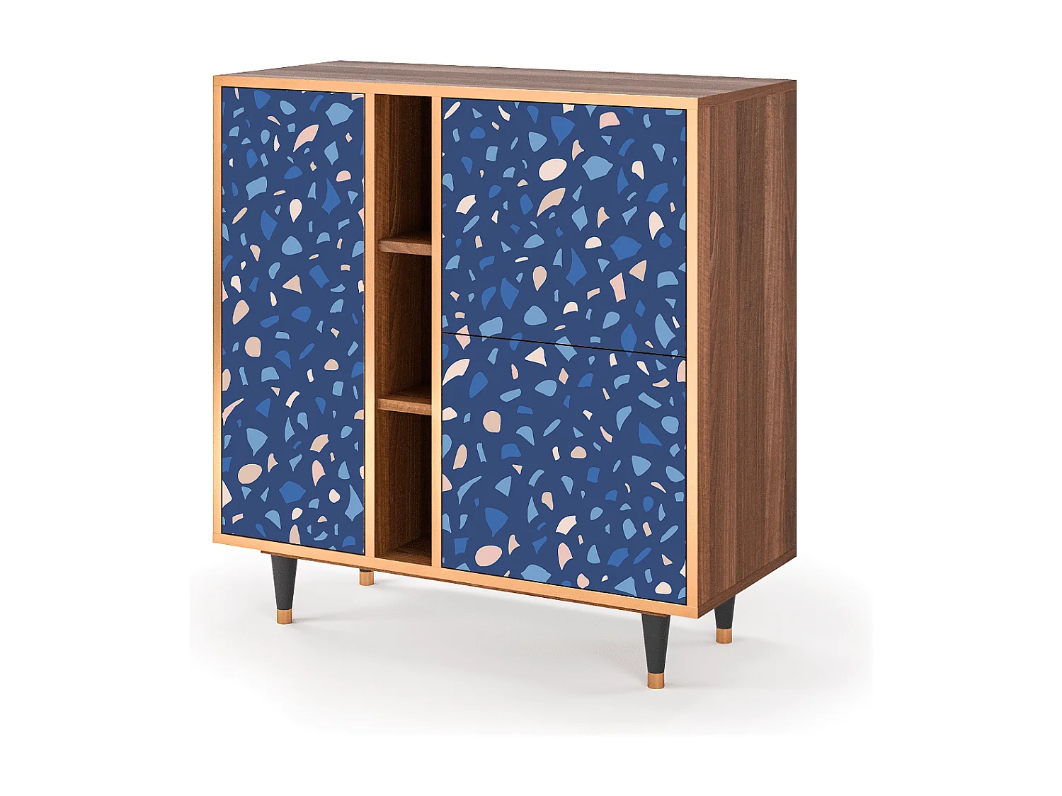 Kredens - 94х96х41 cm - BS5 - Soap Whirpool, Orzech