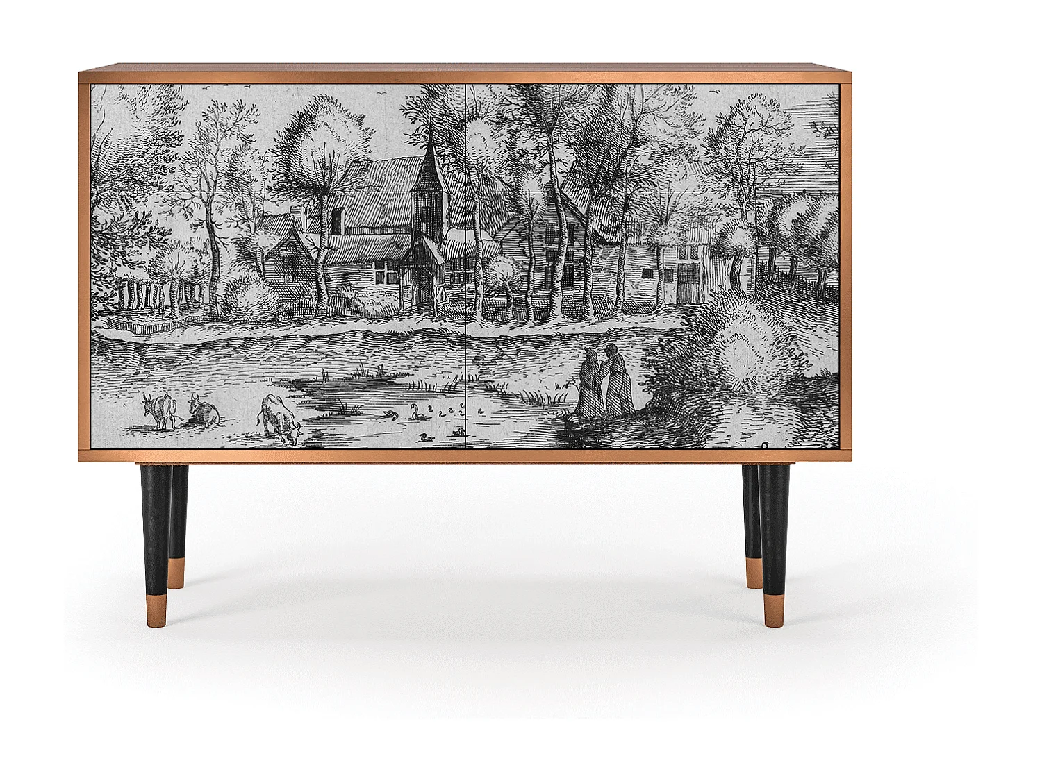 Dressoir - 115x85x48 cm - BS4 - A Pond, Walnoot