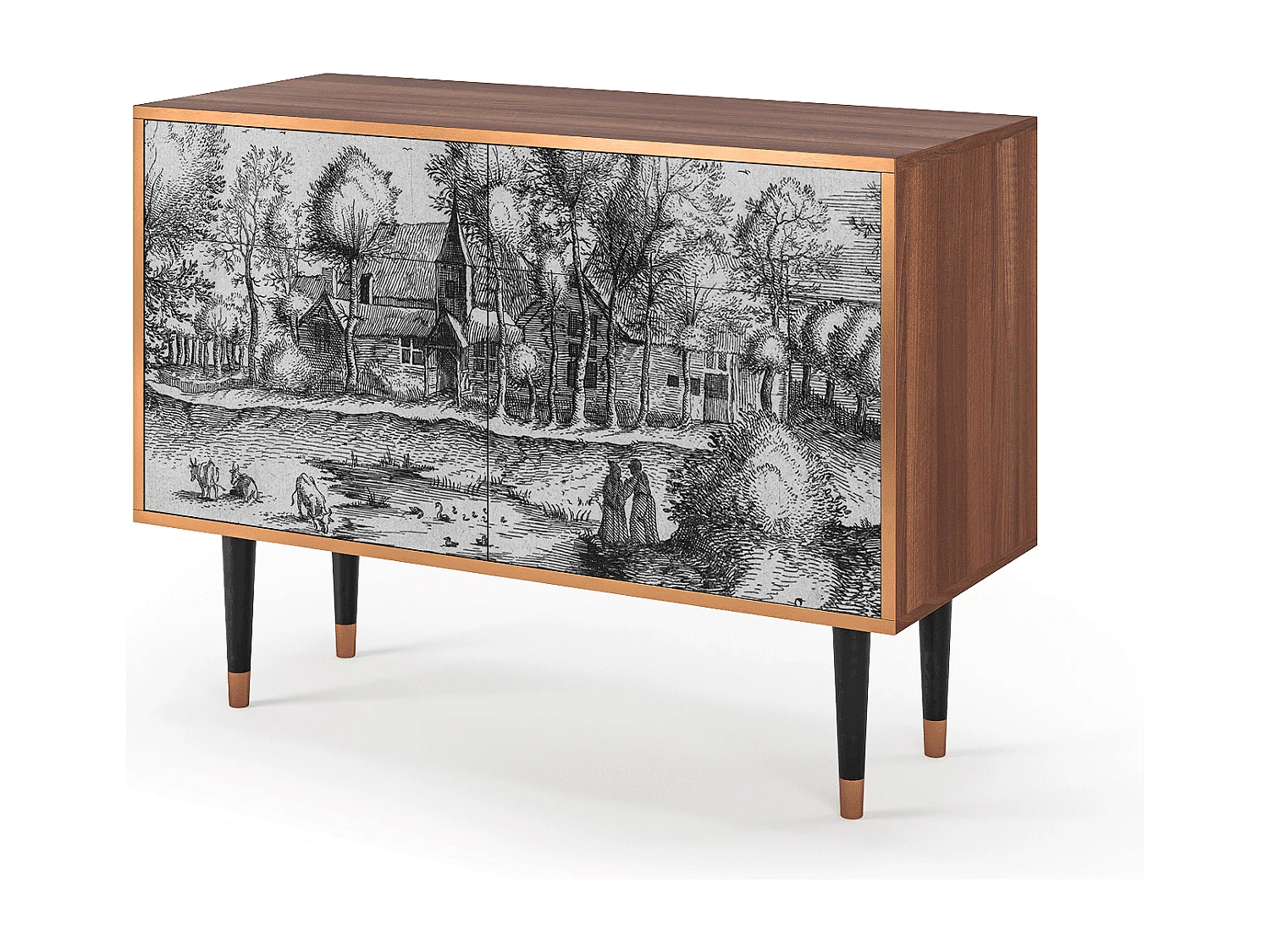 Dressoir - 115x85x48 cm - BS4 - A Pond, Walnoot