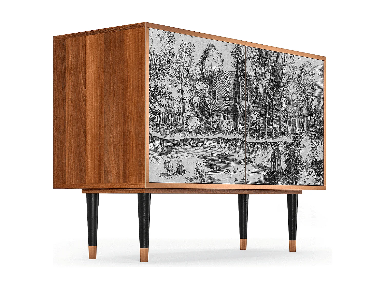 Dressoir - 115x85x48 cm - BS4 - A Pond, Walnoot