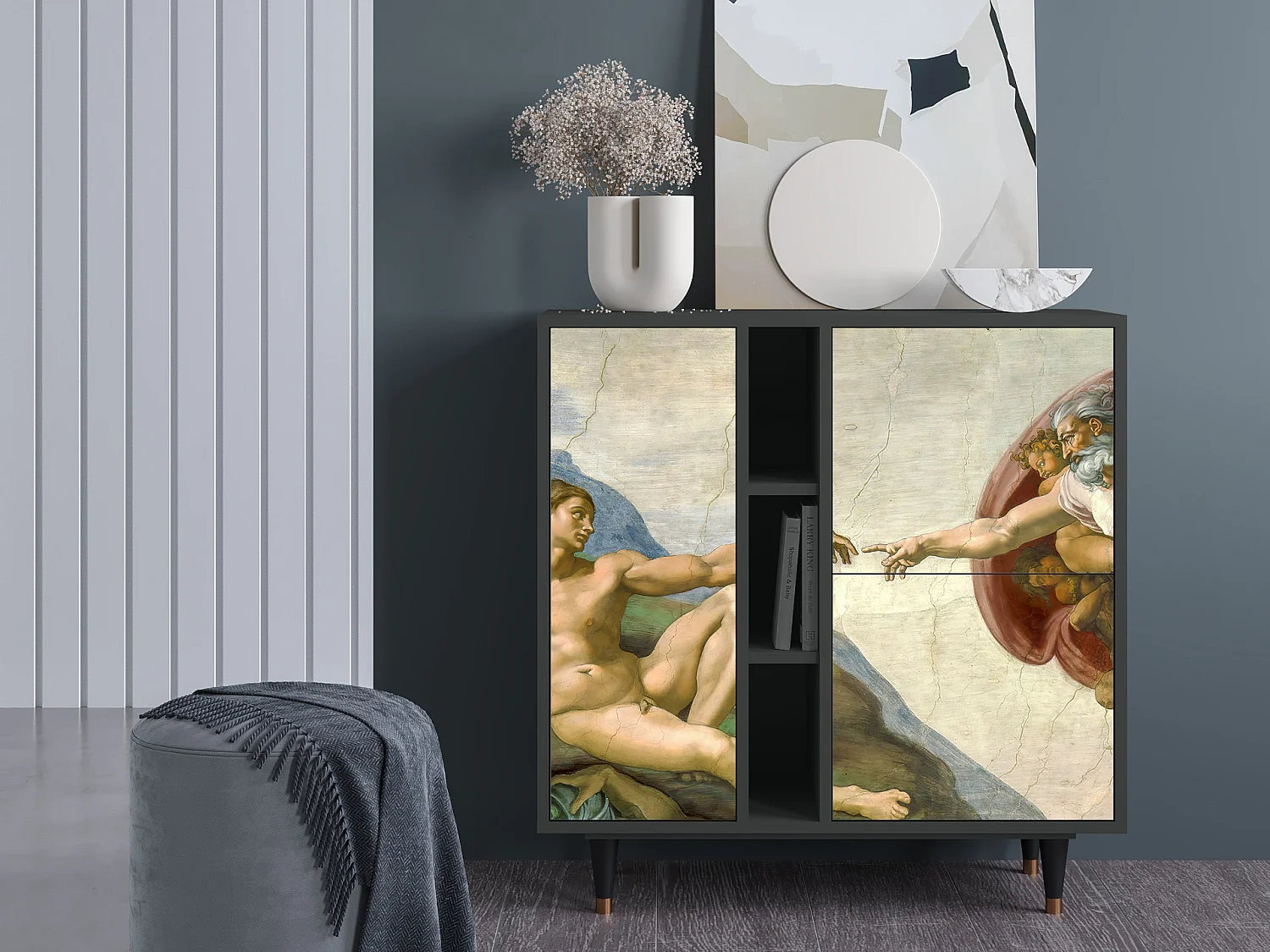 Dressoir - 94х96х41 cm - BS5 - The Creation of Adam, Antraciet