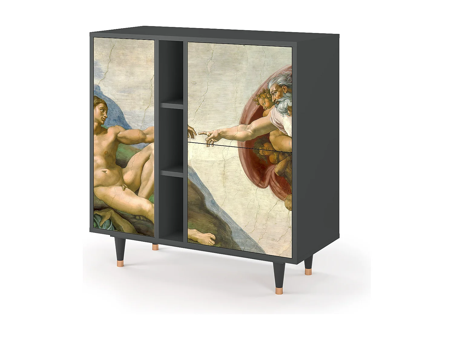 Aparador - 94х96х41 cm - BS5 - The Creation of Adam, Antracite