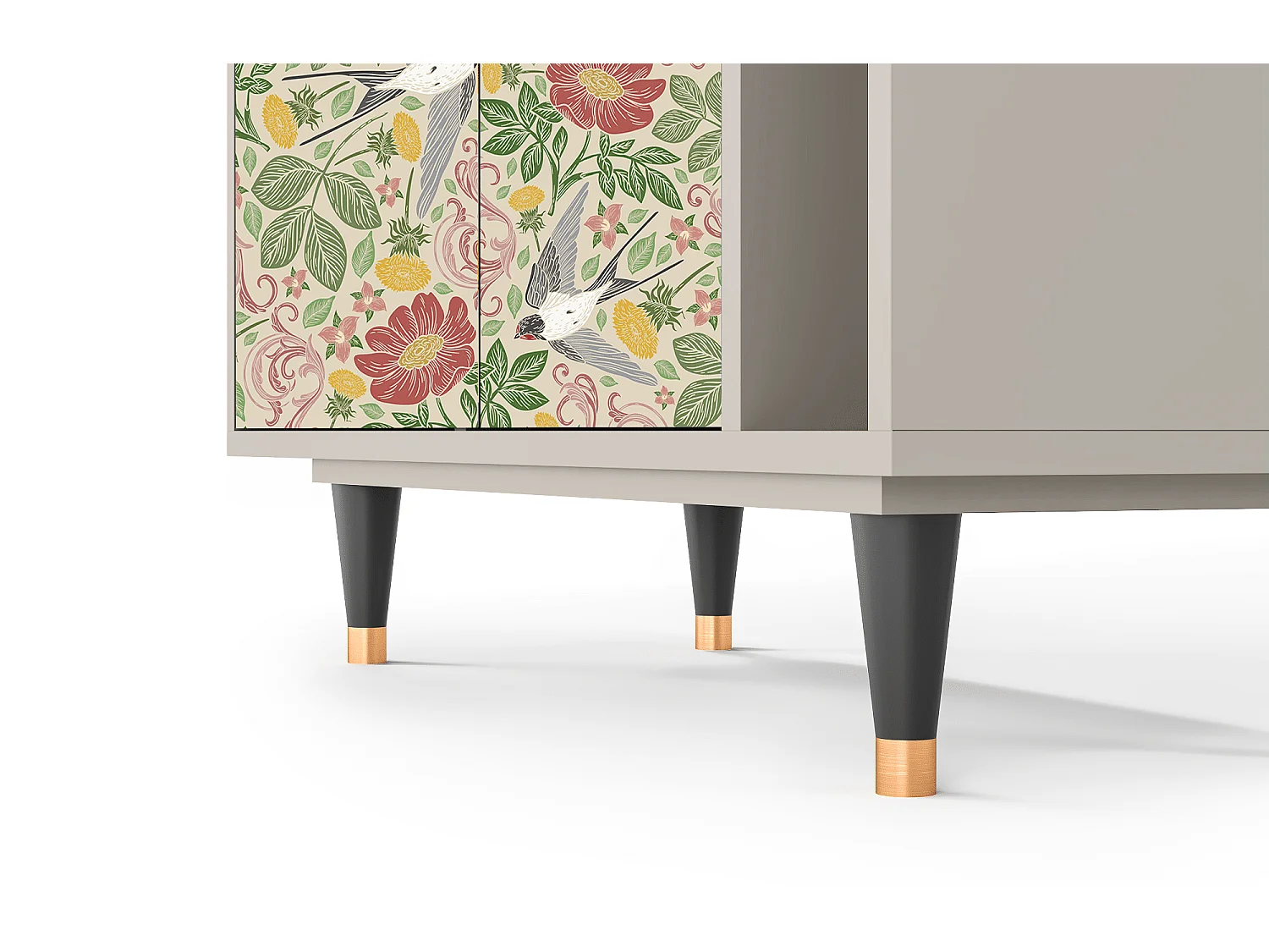 Kredens - 96х110х41 cm - BS6 - Spring Swallow, Piaskowy