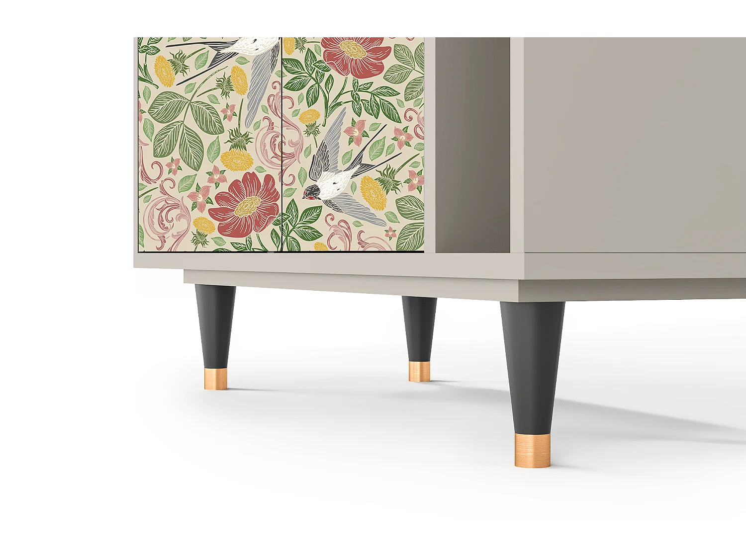 Kredens - 96х110х41 cm - BS6 - Spring Swallow, Piaskowy