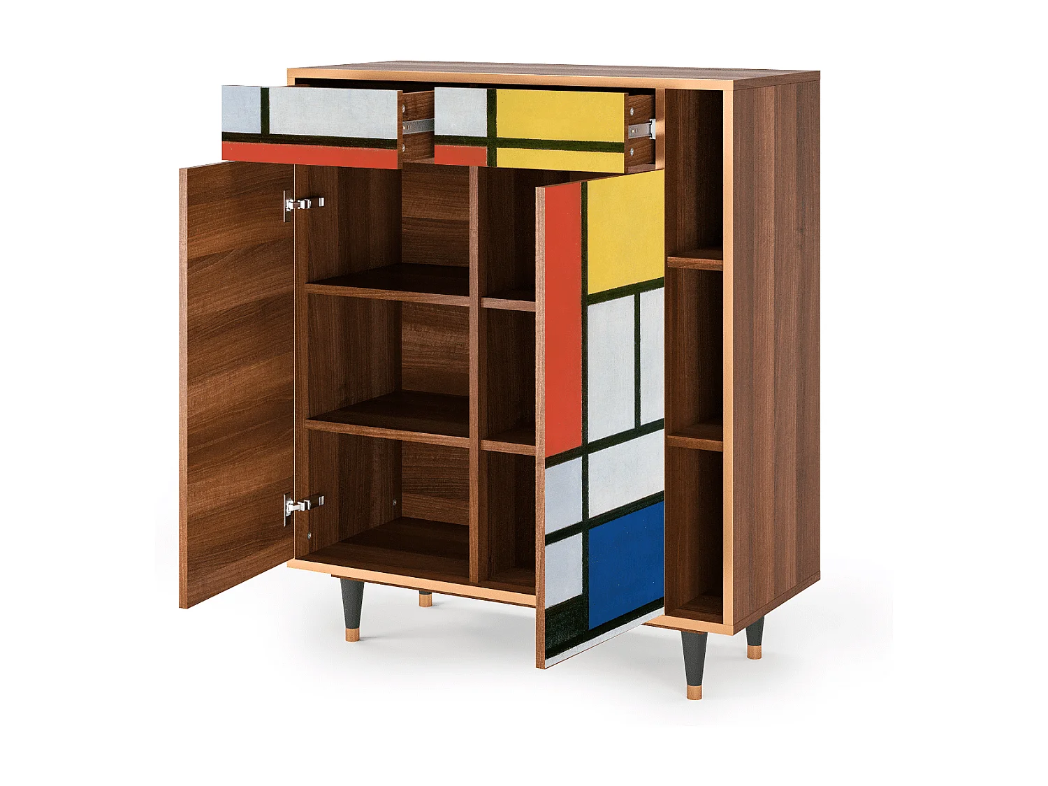 Buffet - 96х110х41 cm - BS6 - Composition, Noyer