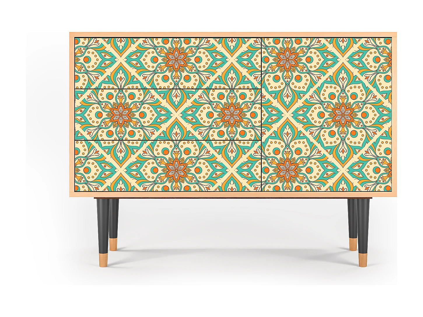 Aparador - 115х84х41 cm - S3 - Hindu Daisy, Nogueira