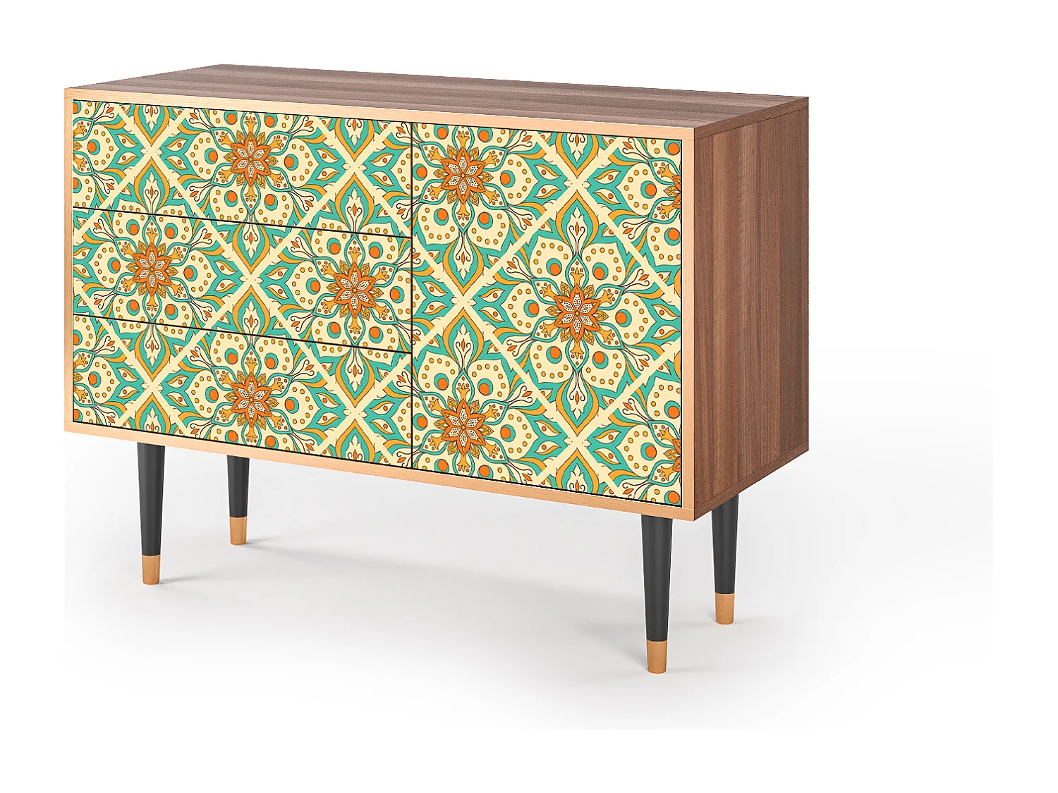 Credenza - 115х84х41 cm - S3 - Hindu Daisy, Noce