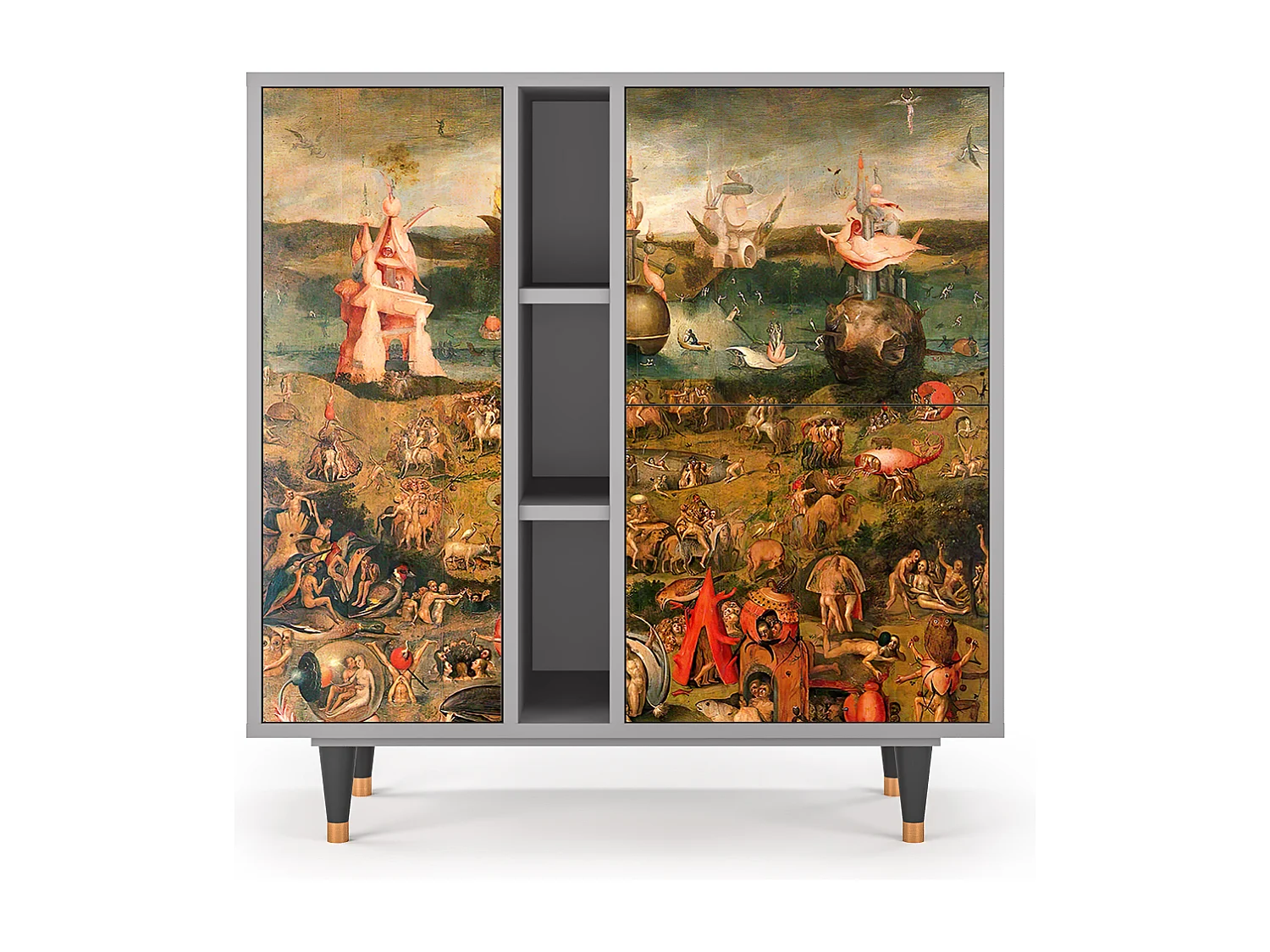 Kredens - 94х96х41 cm - BS5 - Garden of Delights , Szary