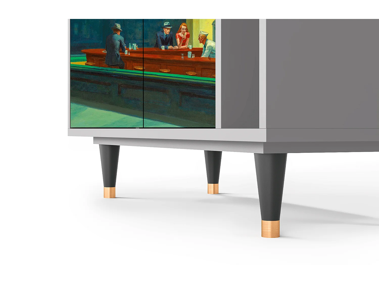 Buffet - 96х110х41 cm - BS6 - Nighthawks by Hopper, Gris