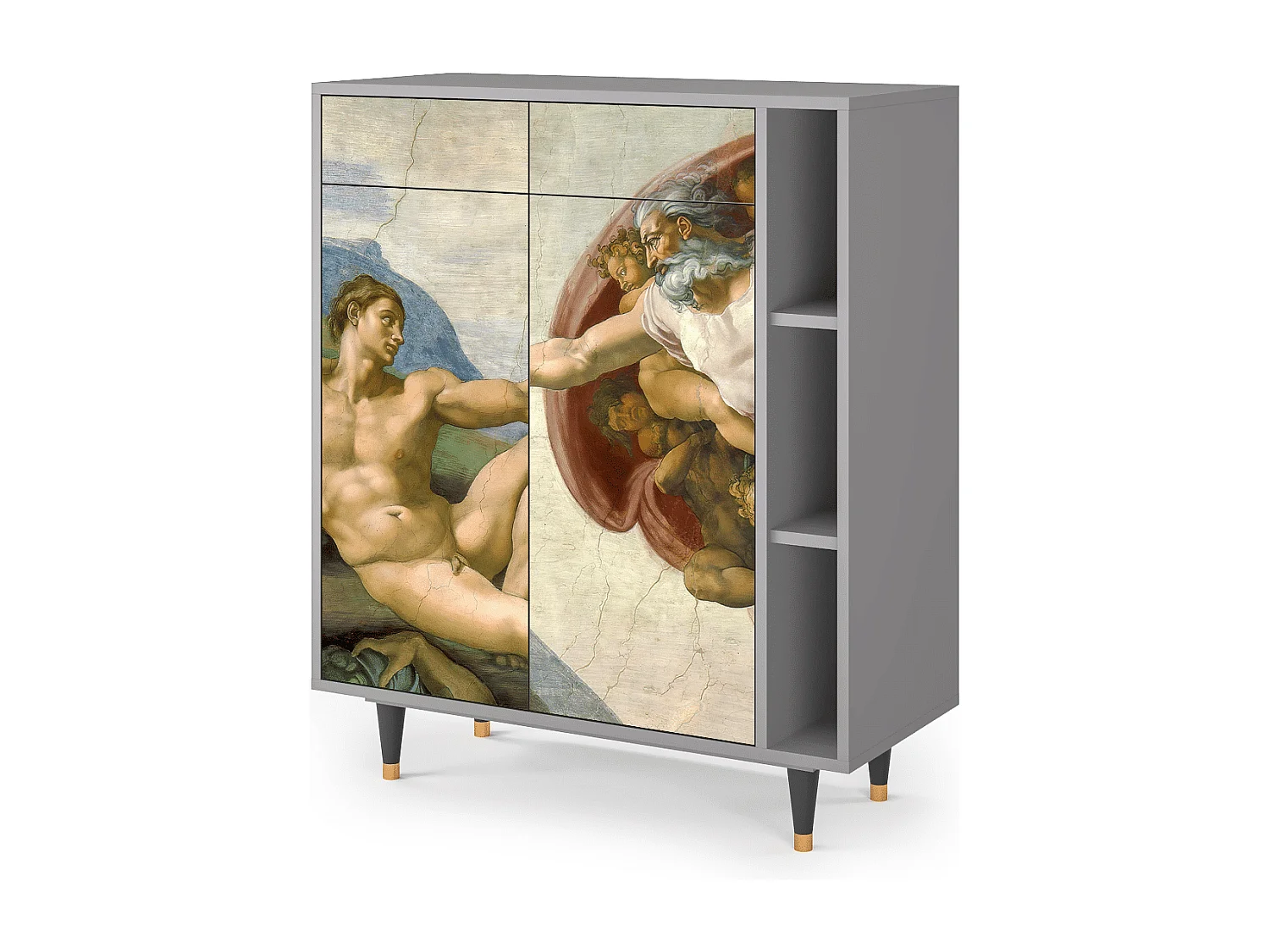 Aparador - 96х110х41 cm - BS6 - The Creation of Adam, Cinza