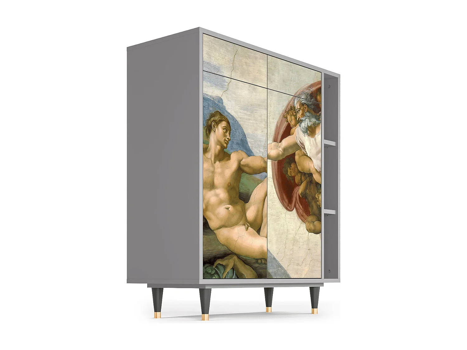 Aparador - 96х110х41 cm - BS6 - The Creation of Adam, Cinza
