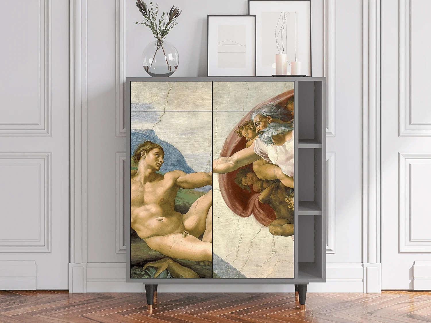 Buffet - 96х110х41 cm - BS6 - The Creation of Adam, Gris
