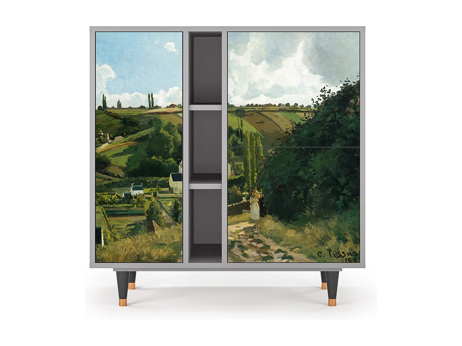 Kredens - 94х96х41 cm - BS5 - Jalais Hill by Pissarro, Szary