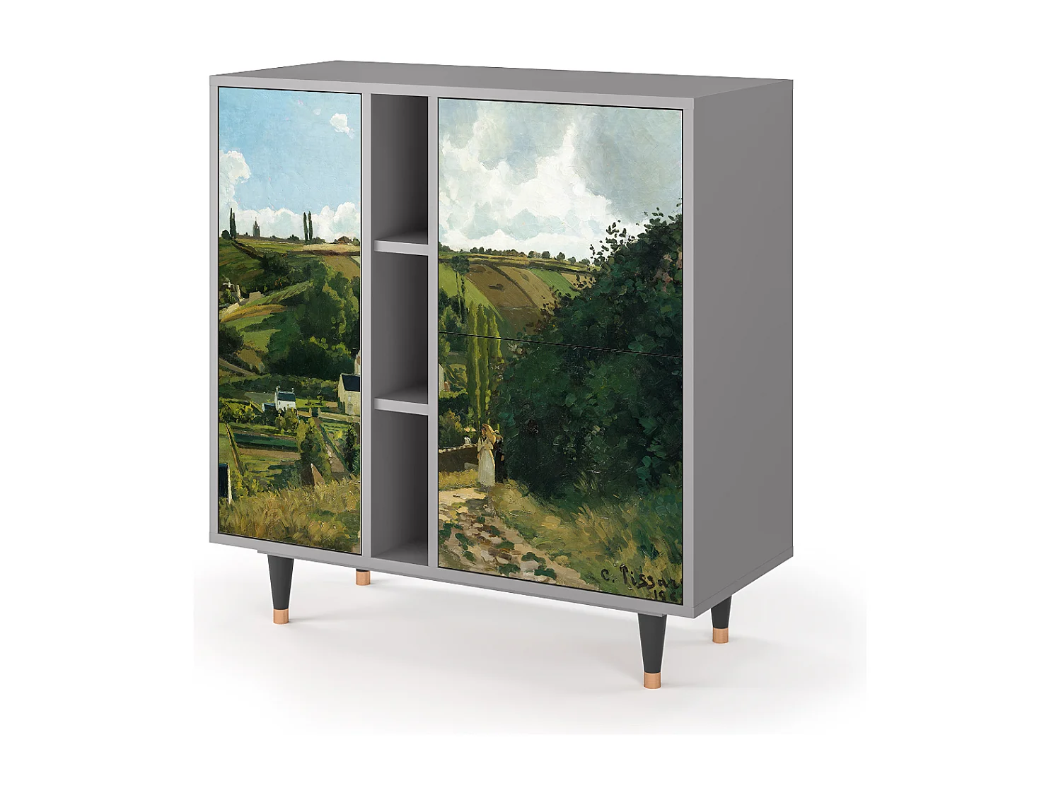 Kredens - 94х96х41 cm - BS5 - Jalais Hill by Pissarro, Szary